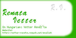 renata vetter business card